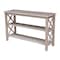 International Concepts Rectangle Hampton Console Table, 48 W, 16 L, 30 in H, Wood, Washed Gray Taupe OT09-70S - alternate 1